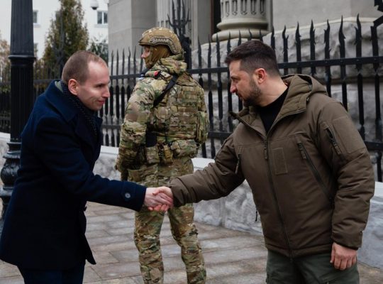 Podlaski Poseł Adam Andruszkiewicz uczestniczy w wizycie Premiera Mateusza Morawieckiego w Kijowie