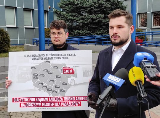 Stowarzyszenie dla Polski apeluje do prezydenta Białegostoku o wycofanie się z podwyżki cen biletów BKM