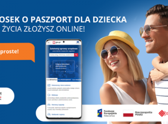 Wniosek o paszport dla dziecka można złożyć on-line