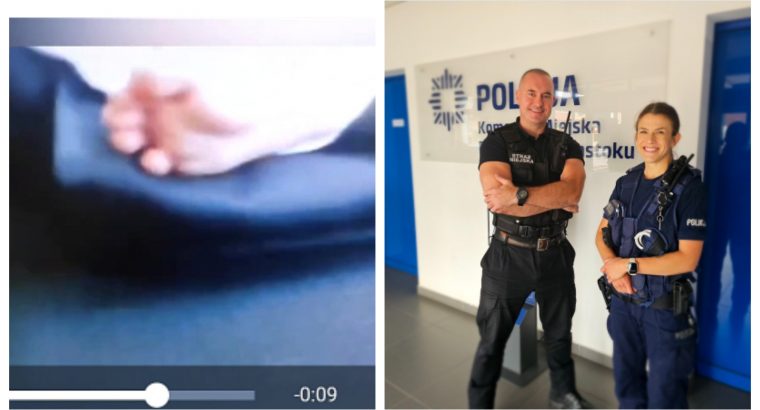 Białystok. Policjantka i strażnik miejski pomogli półtoramiesięcznemu dziecku, które matka zatrzasnęła w samochodzie