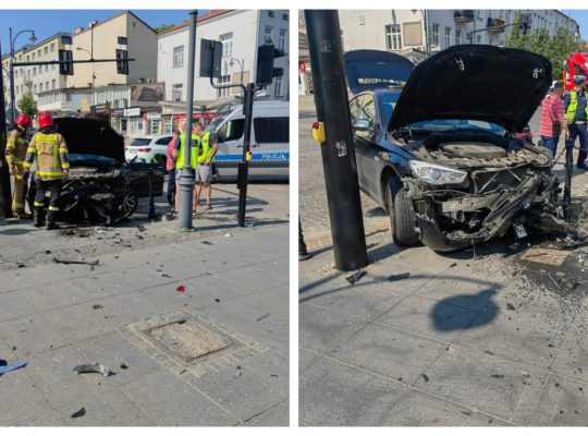 Białystok. Wypadek na skrzyżowaniu ulic Lipowa/Grochowa