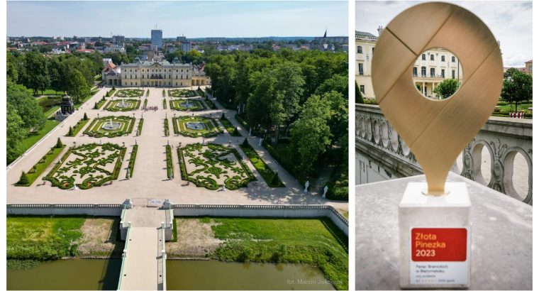 Pałac Branickich w Białymstoku ze Złotą Pinezką Map Google