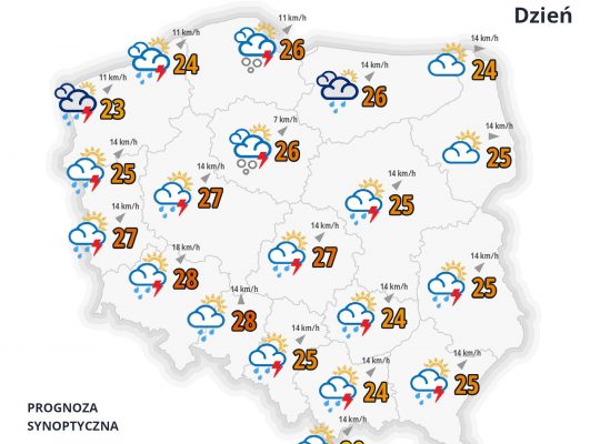 Synoptyk IMGW: w sobotę ciepło, ale deszczowo