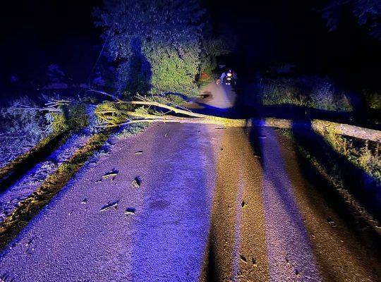 Ok. 200 interwencji strażaków w związku z silnym wiatrem i burzami w regionie