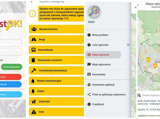Aplikacja BiałystOK do zgłaszania uwag dotyczących funkcjonowania miasta