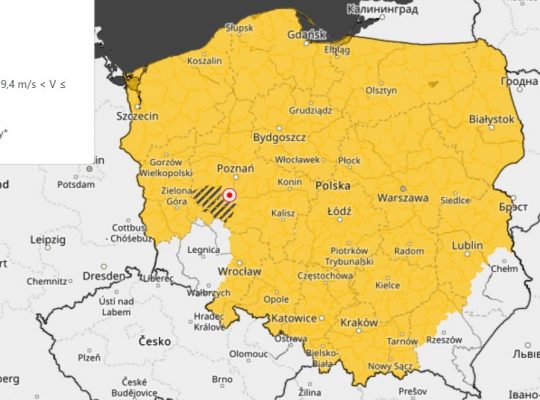 IMGW ostrzega przed burzami i gradem