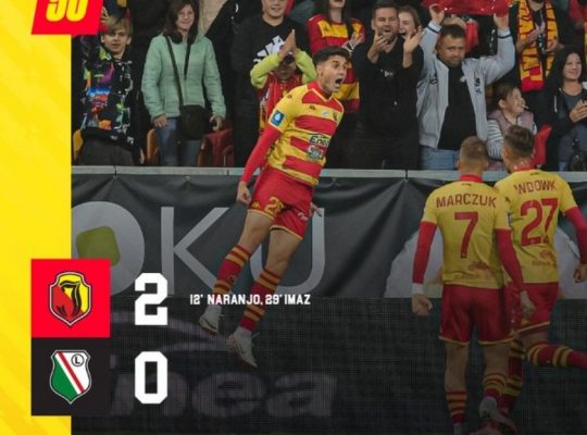 Jagiellonia Białystok wygrała z Legią Warszawa 2:0