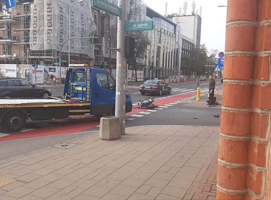 Wypadek na skrzyżowaniu ul. Sienkiewicza i Jagienki w Białymstoku