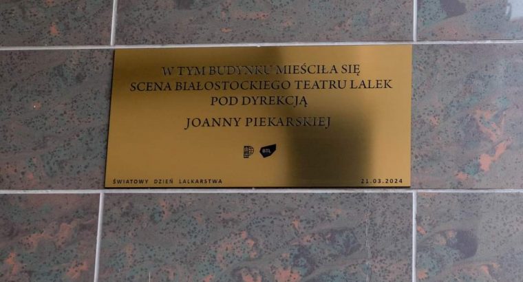 Białystok. Upamiętniono jedną z pierwszych dyrektorek Białostockiego Teatru Lalek – Joannę Piekarską