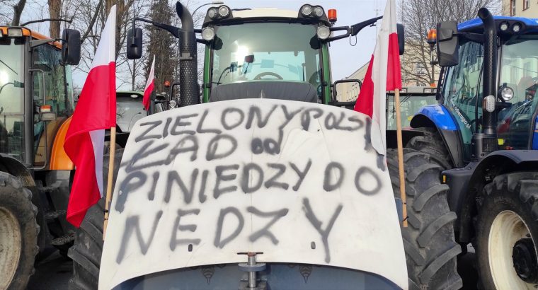 Rozpoczął się dwudniowy protest rolników w Bielsku Podlaskim
