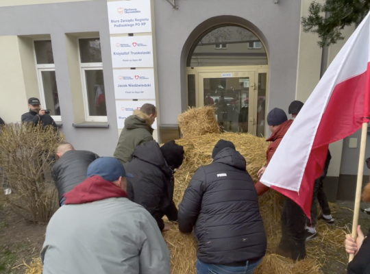 Protest i przemarsz rolników ulicami Białegostoku