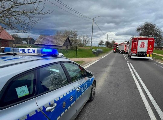 Wypadek we wsi Kumiała na trasie B-stok-Augustów