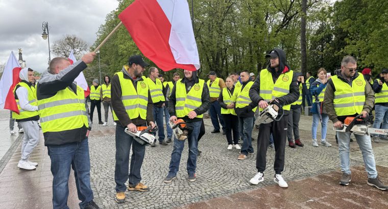Protest branży drzewnej w Białymstoku-FILM