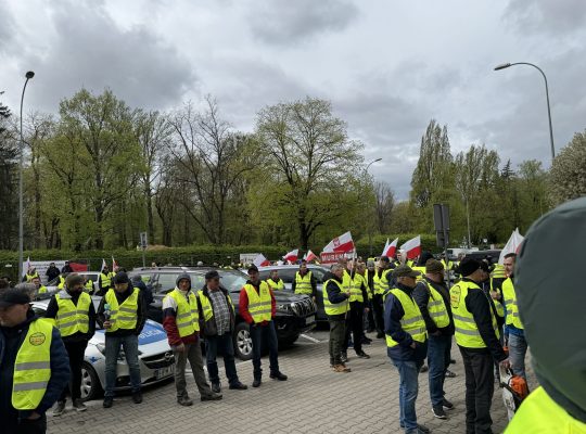 Protest branży drzewnej w Białymstoku