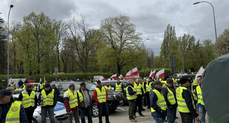 Protest branży drzewnej w Białymstoku