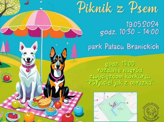 Białystok. 19 maja Piknik z Psem w ogrodach Pałacu Branickich