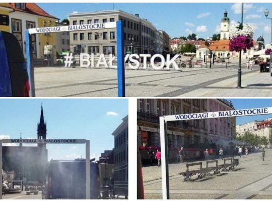 Białystok. Mgiełki zraszające w centrum miasta – na ochłodę w upały