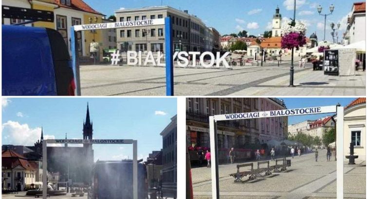 Białystok. Mgiełki zraszające w centrum miasta – na ochłodę w upały