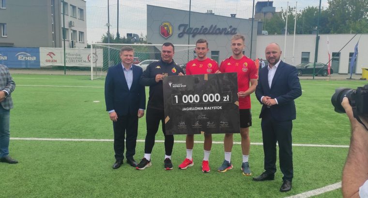 Jagiellonia otrzymała milion złotych z budżetu województwa za zdobycie tytułu Mistrza Polski