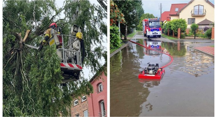 Brak prądu i zalane ulice w wielu podlaskich miejscowościach