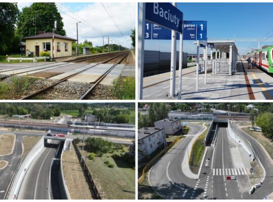 Tunel w Baciutach usprawnia ruch kolejowy i drogowy