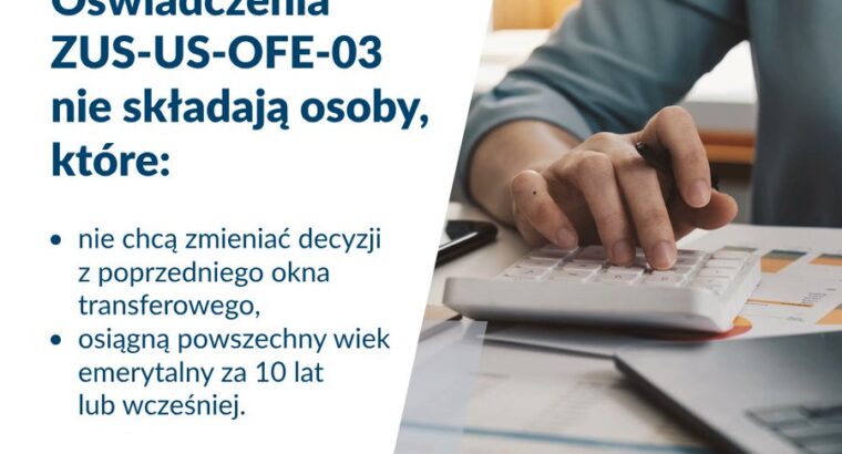 Tylko ZUS czy ZUS i OFE. Jeszcze można składać oświadczenia