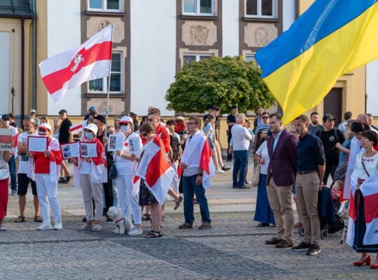 Białystok. Diaspora białoruska zorganizowała Wiec Godności