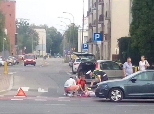 Białystok. Potrącenie kobiety na rogu ul. Sienkiewicza i Jagienki