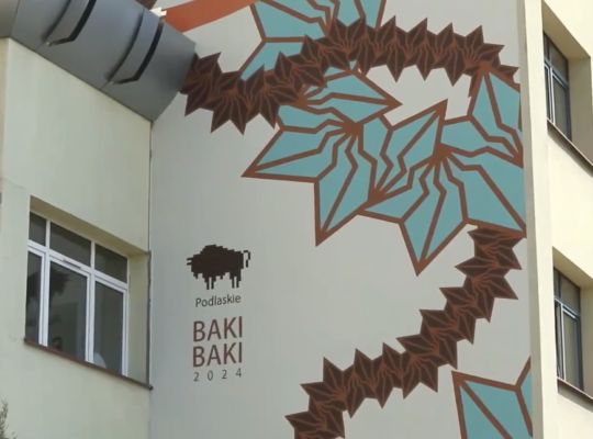 Białystok. Mural promuje wystawę Expo 2025, która odbędzie się w Osace