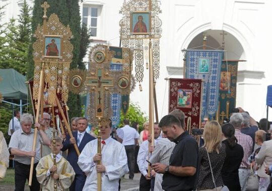 Prawosławna pielgrzymka z Białegostoku na doroczne uroczystości w Supraślu