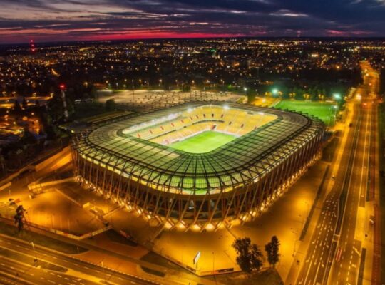 Ekstraklasa piłkarska. Białostocki stadion miejski z nazwą Chorten Arena