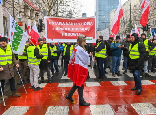 Protest rolników w Warszawie