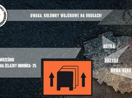 Wzmożony ruch pojazdów wojskowych w ramach ćwiczeń „Żelazny Obrońca-25”