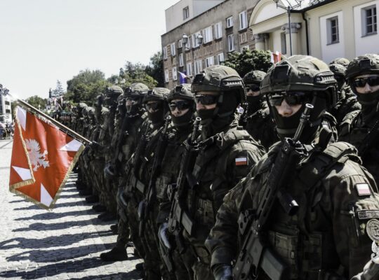 Żołnierze WOT na obchodachŚwięta Wojska Polskiego