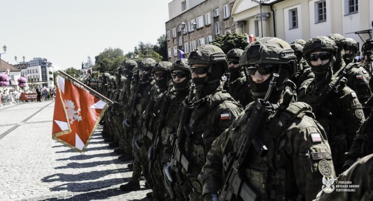 Żołnierze WOT na obchodachŚwięta Wojska Polskiego