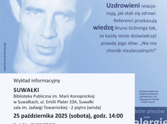 Suwałki wykład uzdrowienia rak cukrzyca migrena
