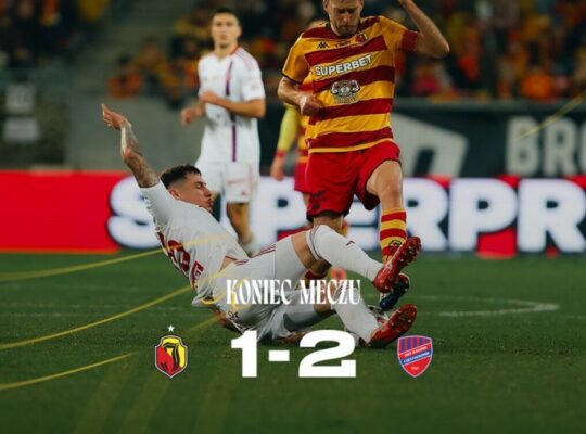 Mecz Jagiellonii Białystok z Rakowem Częstochowa 1:2