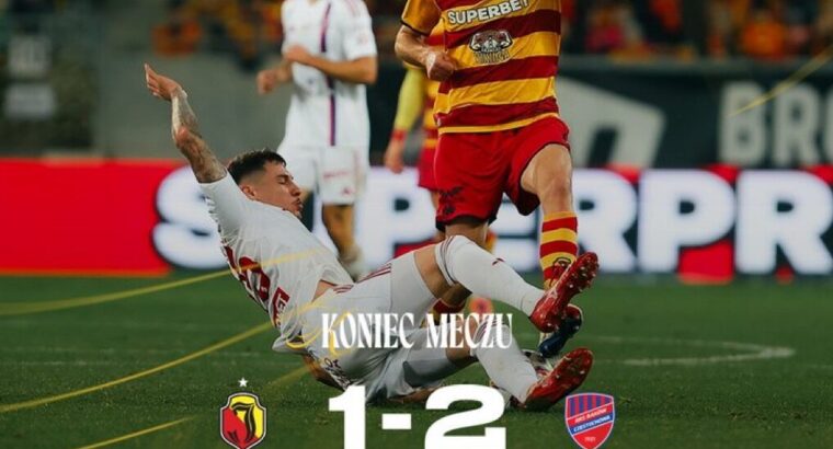 Mecz Jagiellonii Białystok z Rakowem Częstochowa 1:2