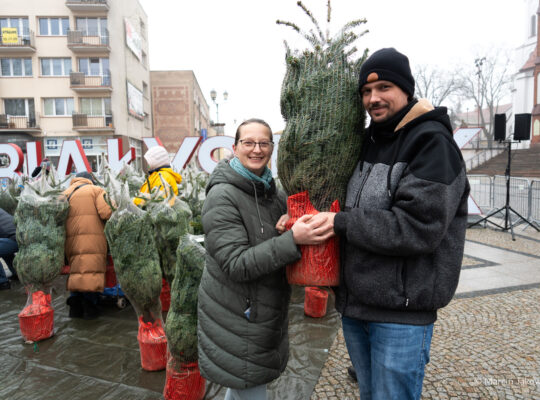 Białystok. 200 naturalnych drzewek choinkowych dostali mieszkańcy w zamian za elektroodpady i sztuczne choinki