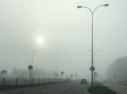 Gęsta mgła w województwie podlaskim